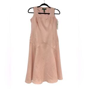 NWT Lauren Ralph Lauren Notting Hill Pink Linen Dress